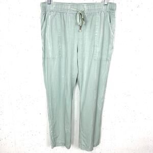 Young Fabulous & Broke Women Tie Dye Tencel Pants Pull On Green Mint Size Medium